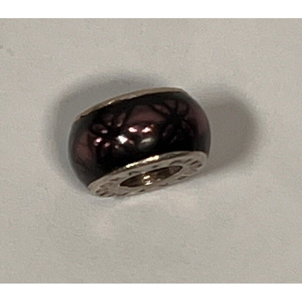 Genuine Pandora Charm Bead Purple Dew Floral Vintage Spacer ALE S925 791034EN31